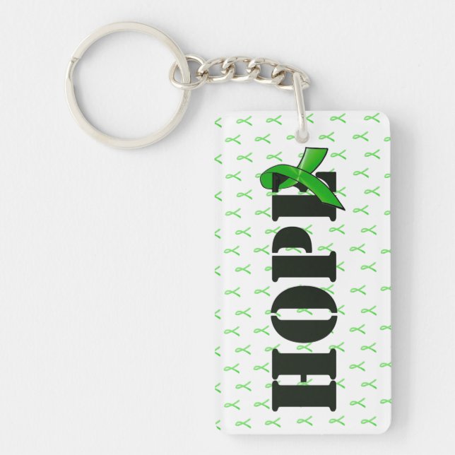 Lyme Disease Awareness Hope Key Chain (Front)