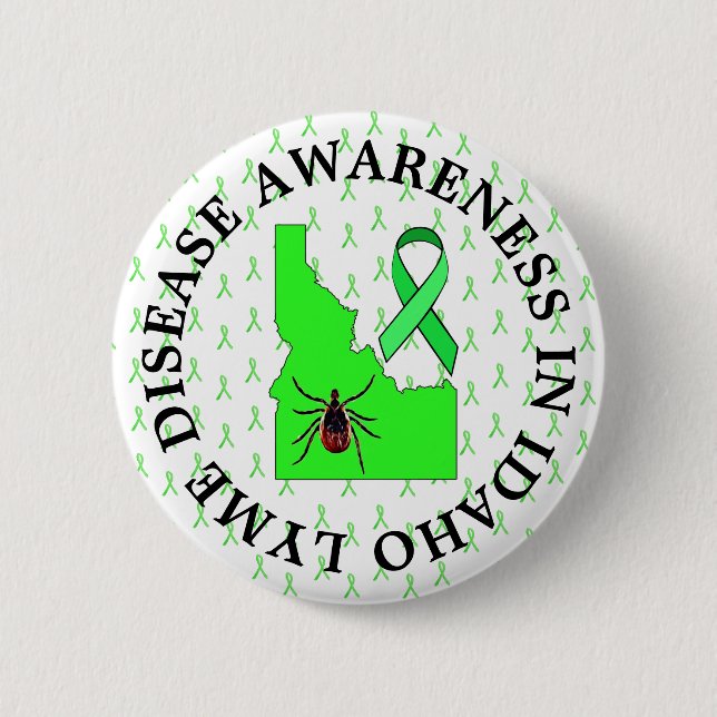 Lyme Disease Awareness in Idaho Button (Front)