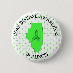 Lyme Disease Awareness in Illinois Button