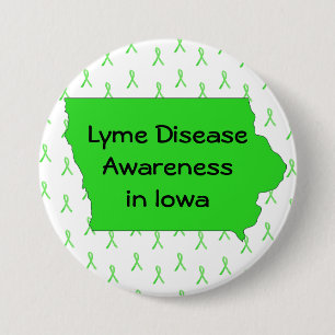 Lyme Disease Awareness in Iowa Button