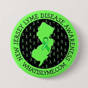 Lyme Disease Awareness in New Jersey Ribbon Button