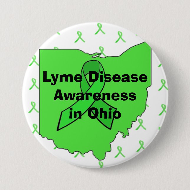 Lyme Disease Awareness in Ohio Button (Front)