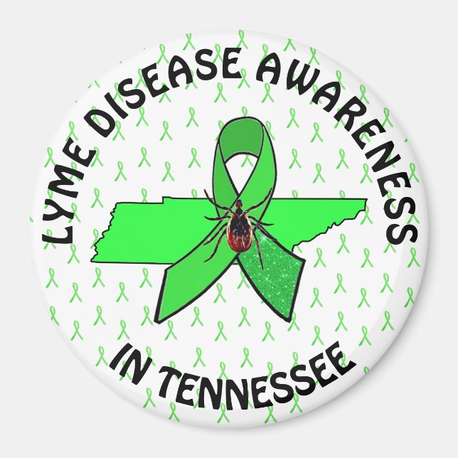 Lyme Disease Awareness IN Tennessee Magnet (Front)