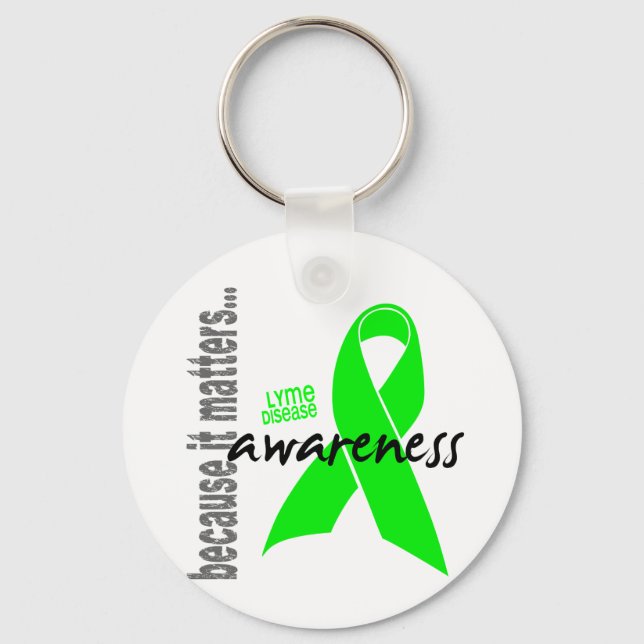 Lyme Disease Awareness Key Ring (Front)