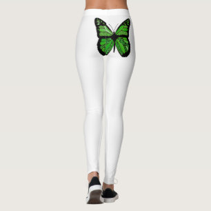 Lyme Disease Awareness Leggings with Butterfly