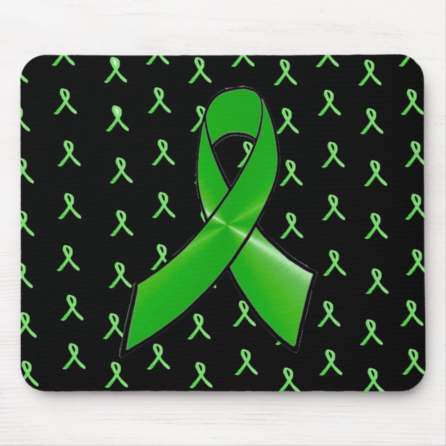Lyme Disease Awareness Mouse Pad with Ribbons (Front)