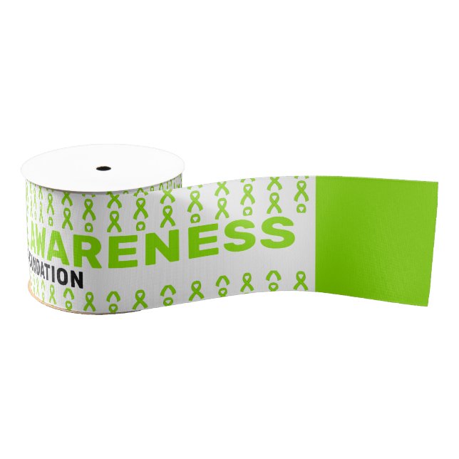 Lyme Disease Awareness Pattern Ribbon Grosgrain Ribbon (Spool)