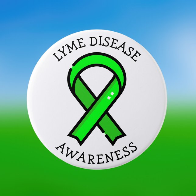 Lyme Disease Awareness Ribbon 7.5 Cm Round Badge (Creator Uploaded)