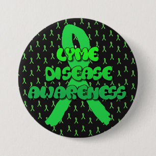 Lyme Disease Awareness Ribbon Button