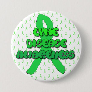 Lyme Disease Awareness Ribbon Button