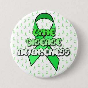 Lyme Disease Awareness Ribbon Button