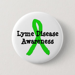 Lyme Disease Awareness Ribbon Button