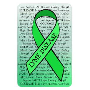 Lyme Disease Awareness Ribbon Green Magnet
