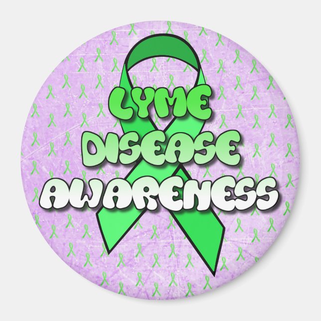 Lyme Disease Awareness Ribbon Magnet (Front)