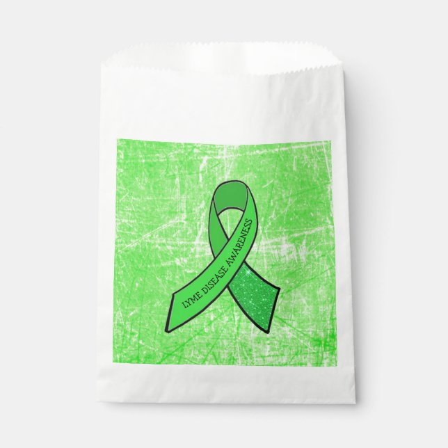 Lyme Disease Awareness Ribbon Party Favour Bag (Front)