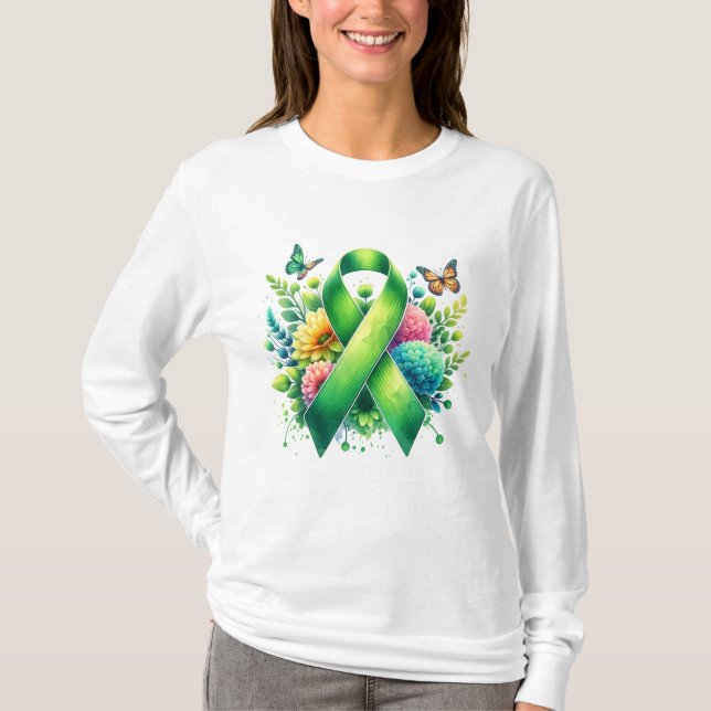 Lyme Disease Awareness Ribbon T-Shirt (Front)