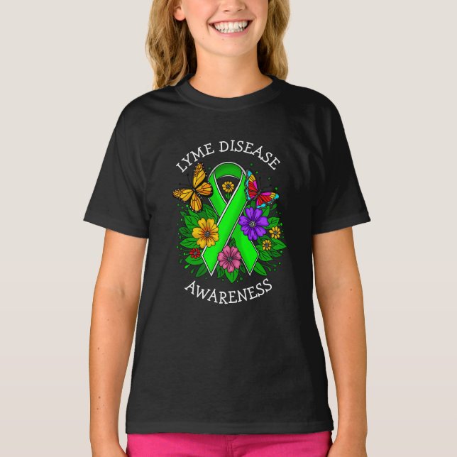 Lyme Disease Awareness Ribbon T-Shirt (Front)