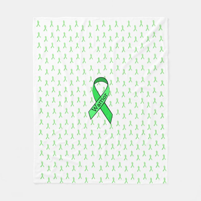 Lyme Disease Awareness Ribbon Warrior Blanket (Front)