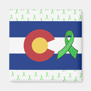 Lyme Disease Awareness ribbons in Colorado Magnet
