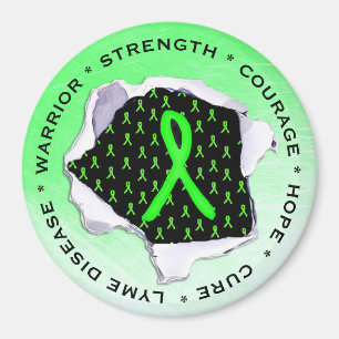Lyme Disease Awareness Ribbons Stickers Magnet