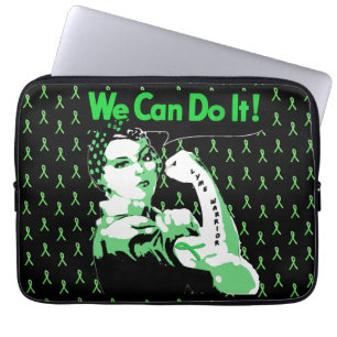 Lyme Disease awareness "We Can Do It" Lyme Warrior Laptop Sleeve