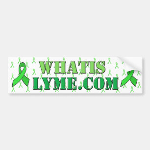 Lyme Disease Awareness White Green Bumper Sticker