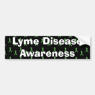 Lyme Disease Awareness with Lyme Ribbons Bumper Sticker