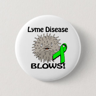Lyme Disease Blows Awareness Design 6 Cm Round Badge