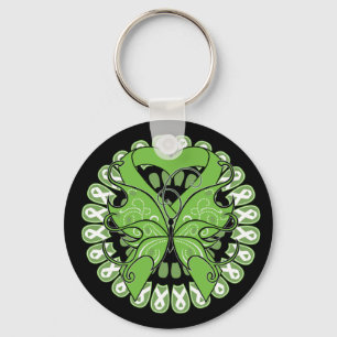 Lyme Disease Butterfly Circle of Ribbons Key Ring