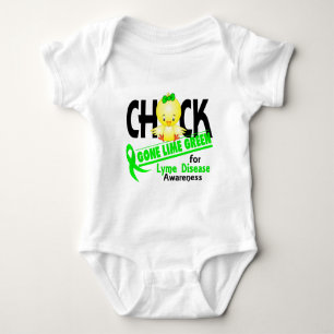 Lyme Disease Chick Gone Lime Green 2 Baby Bodysuit