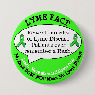 Lyme Disease Fact Buttons for Awareness Events