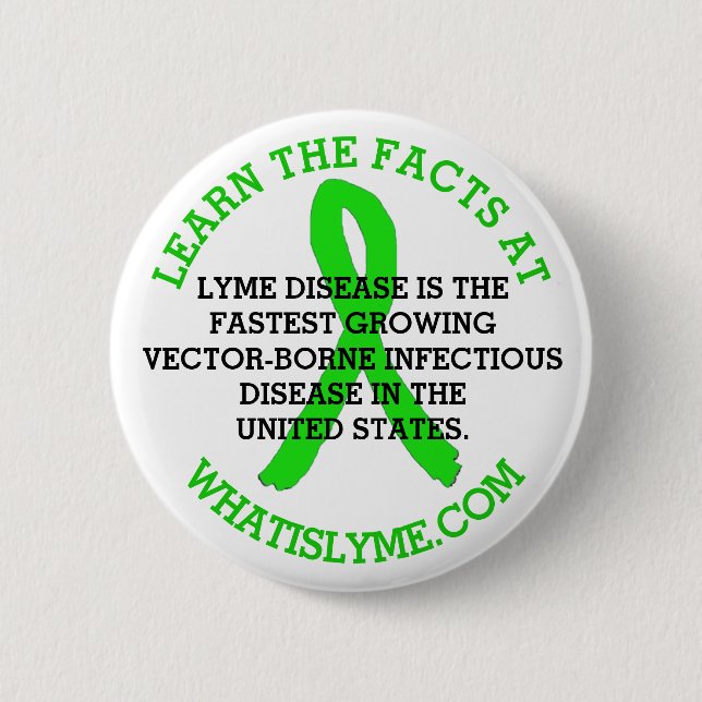Lyme Disease Facts button (Front)