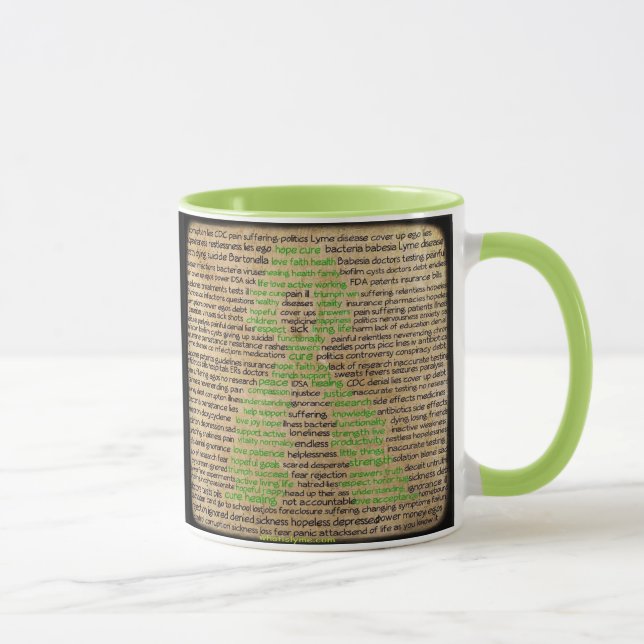Lyme Disease Feelings Awareness Coffee Mug (Right)