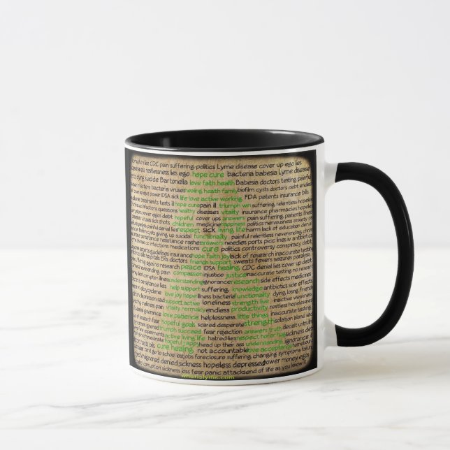 Lyme Disease Feelings Awareness Coffee Mug (Right)