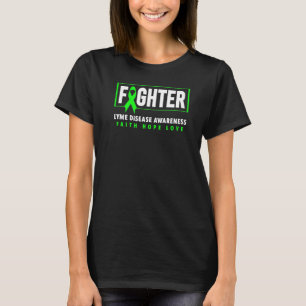 Lyme Disease Fighter Green Ribbon Lyme Disease Aw T-Shirt