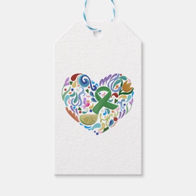 "Lyme Disease" Gift Tag, Support, Awareness Tags (Front)