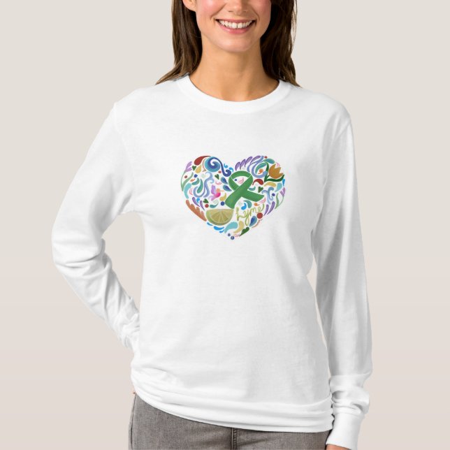 Lyme Disease Heart Awareness Long Sleeve shirt (Front)