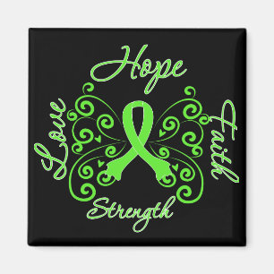 Lyme Disease Hope Motto Butterfly Magnet
