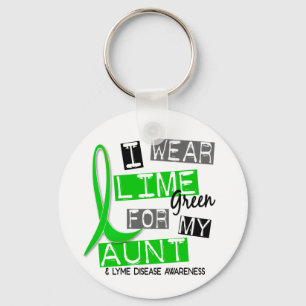 Lyme Disease I Wear Lime Green For My Aunt 37 Key Ring