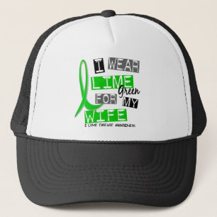 Lyme Disease I Wear Lime Green For My Wife 37 Trucker Hat