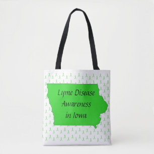 Lyme Disease in Iowa Awareness Tote Bag