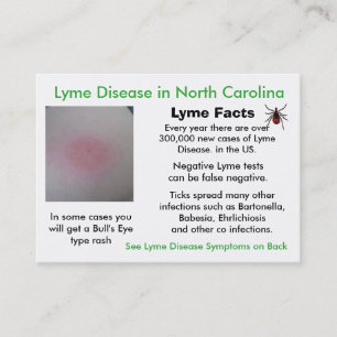 Lyme Disease in North Carolina Information Cards