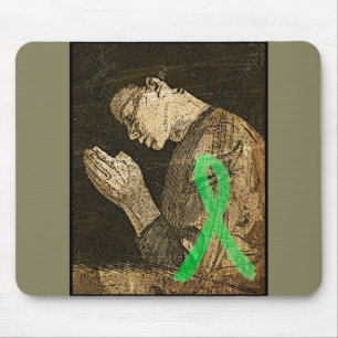 Lyme Disease Ribbon Praying Mouse Pad