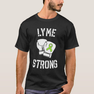 Lyme Disease Strong Fighter Warrior Green Awarenes T-Shirt