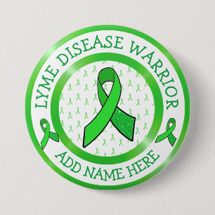 Lyme Disease Warrior  Ribbon Support Button