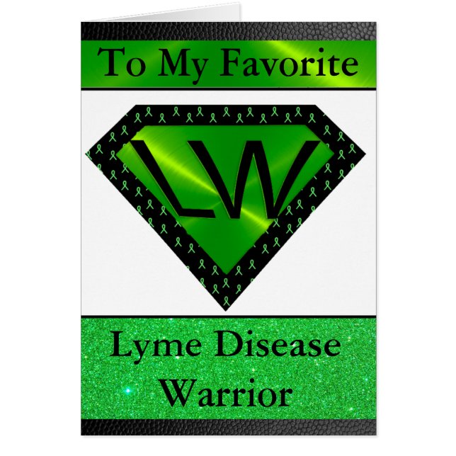 Lyme Disease Warrior Superhero Support Card (Front)
