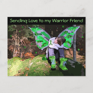 Lyme Disease Warrior Tired and Resting Post Card