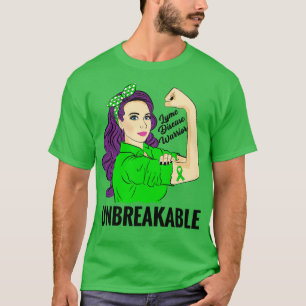 Lyme Disease Warrior Unbreakable Awareness Lime Ri T-Shirt