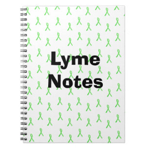 Lyme Notes Lyme Disease Awareness Ribbons Spiral Notebook