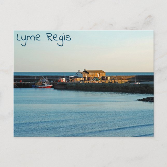 Lyme Regis Cobb Postcard (Front)